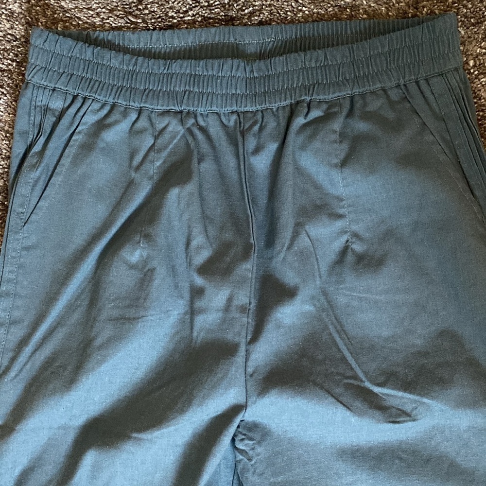 Mumianxiu Gray Green Pants Sz XL Casual Dress Wide Leg NWOT - Picture 2 of 7
